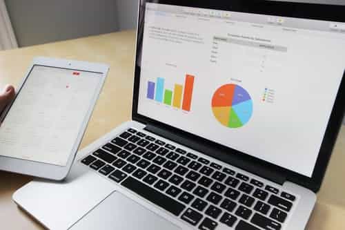 finances on laptop