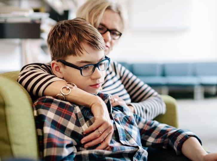 young teenager on sofa